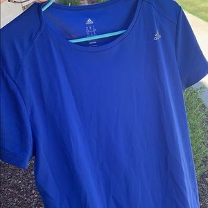 Blue adidas workout shirt